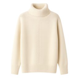 Suéter Dama Cuello de Tortuga Blanco