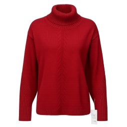 Suéter Dama Cuello de Tortuga Rojo