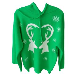 Suéter Navideño Verde de Reno
